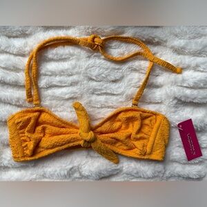 NWT Xhilaration Yellow Textured Bikini Top